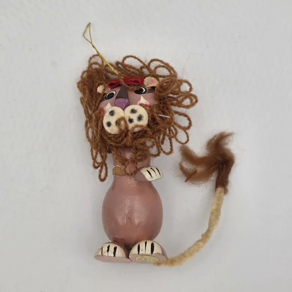 VTG Kurt Adler Wizard Of Oz Christmas Ornaments Dorothy Scarecrow Lion Wood READ